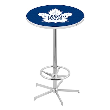 Holland Bar Stool Co 42" Chrome Toronto Maple Leafs Pub Table L216C4228TorMpl